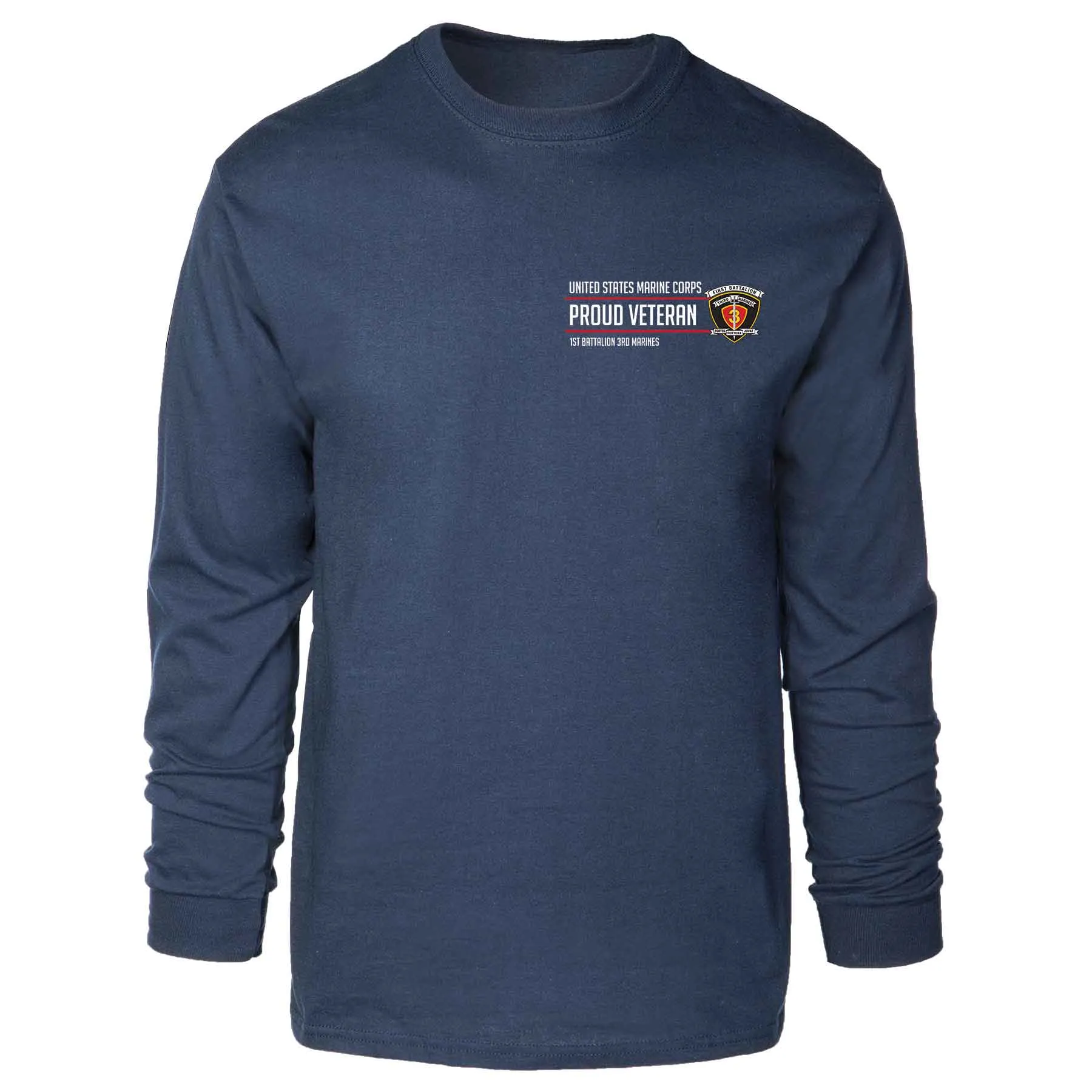 1st Battalion 3rd Marines Proud Veteran Long Sleeve T-shirt