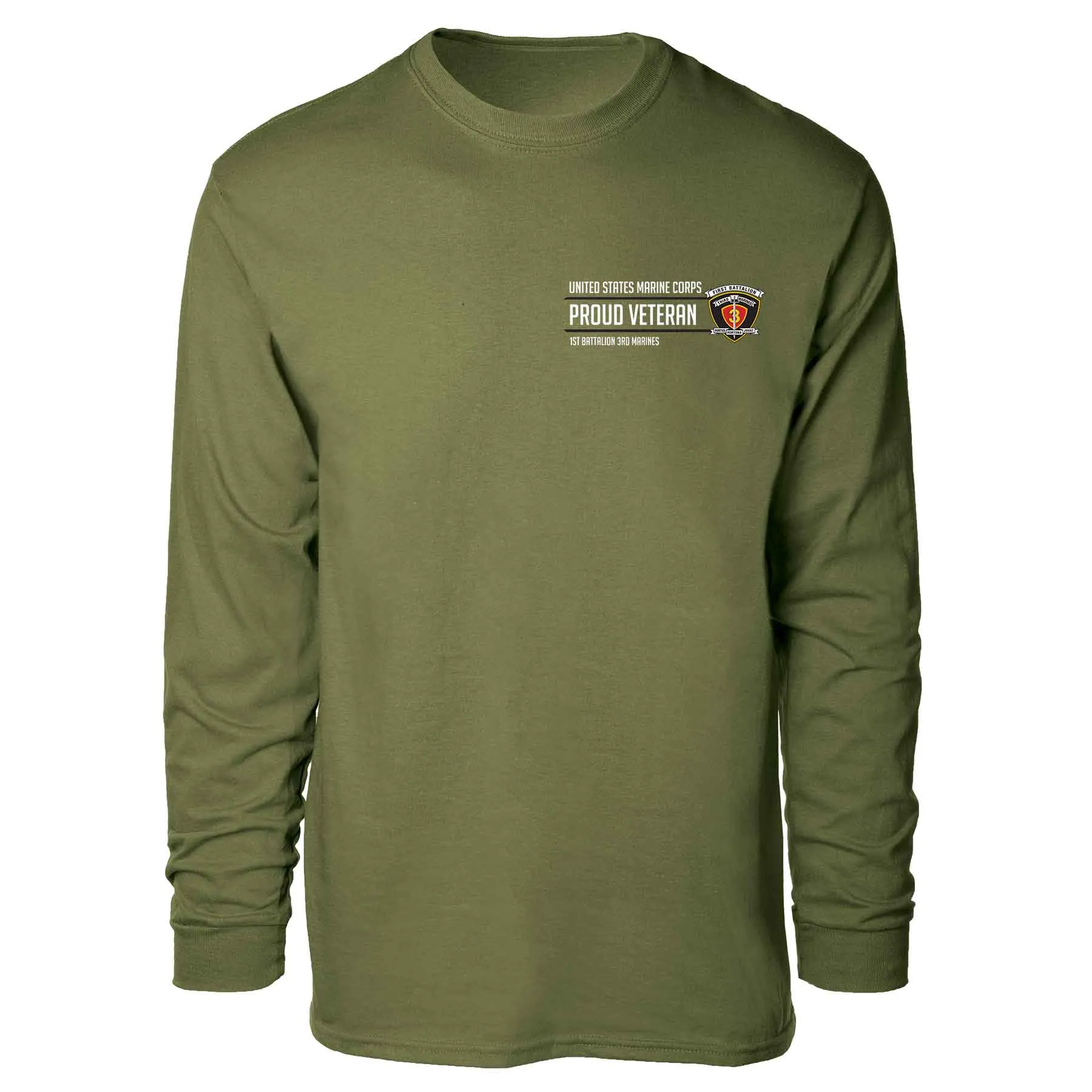 1st Battalion 3rd Marines Proud Veteran Long Sleeve T-shirt