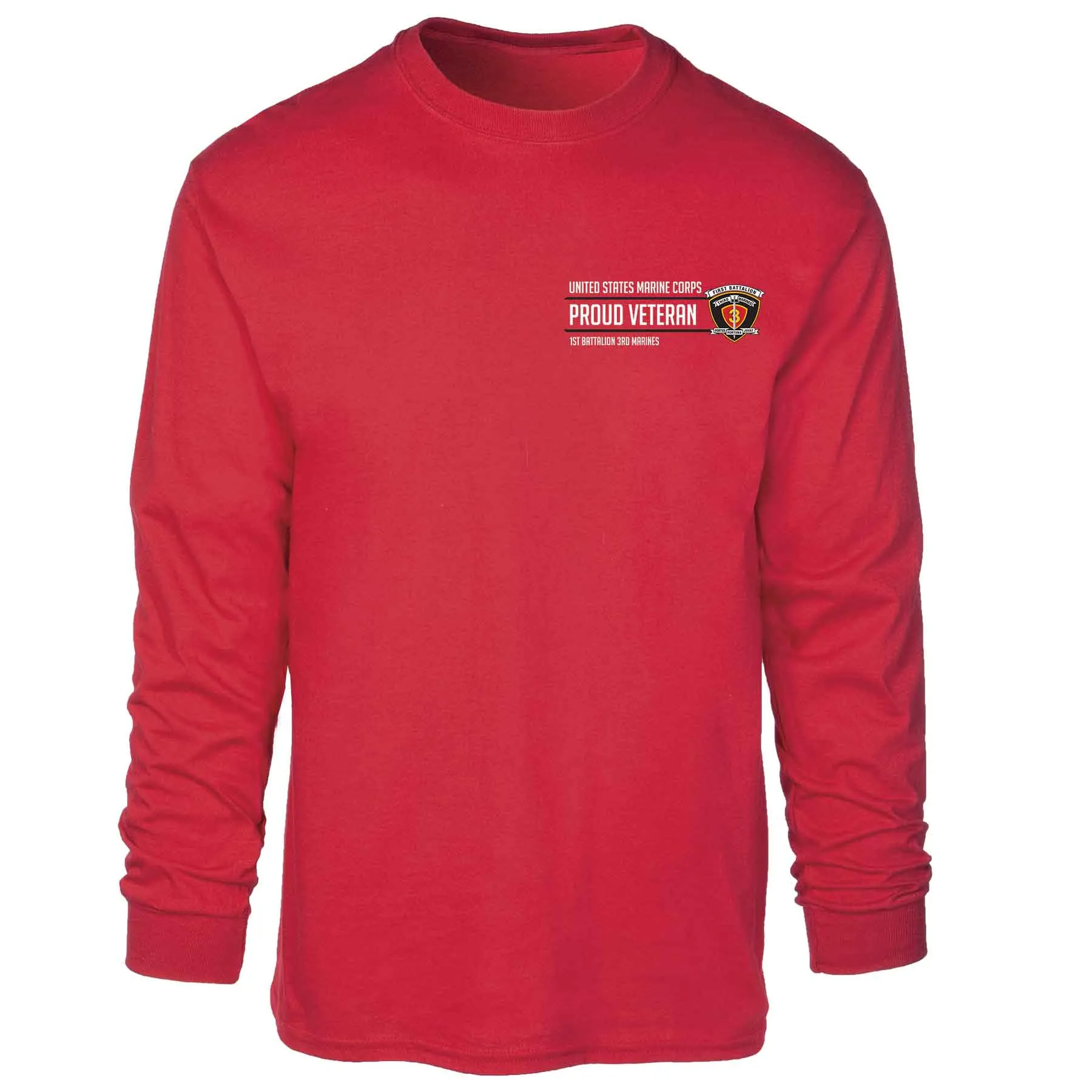 1st Battalion 3rd Marines Proud Veteran Long Sleeve T-shirt