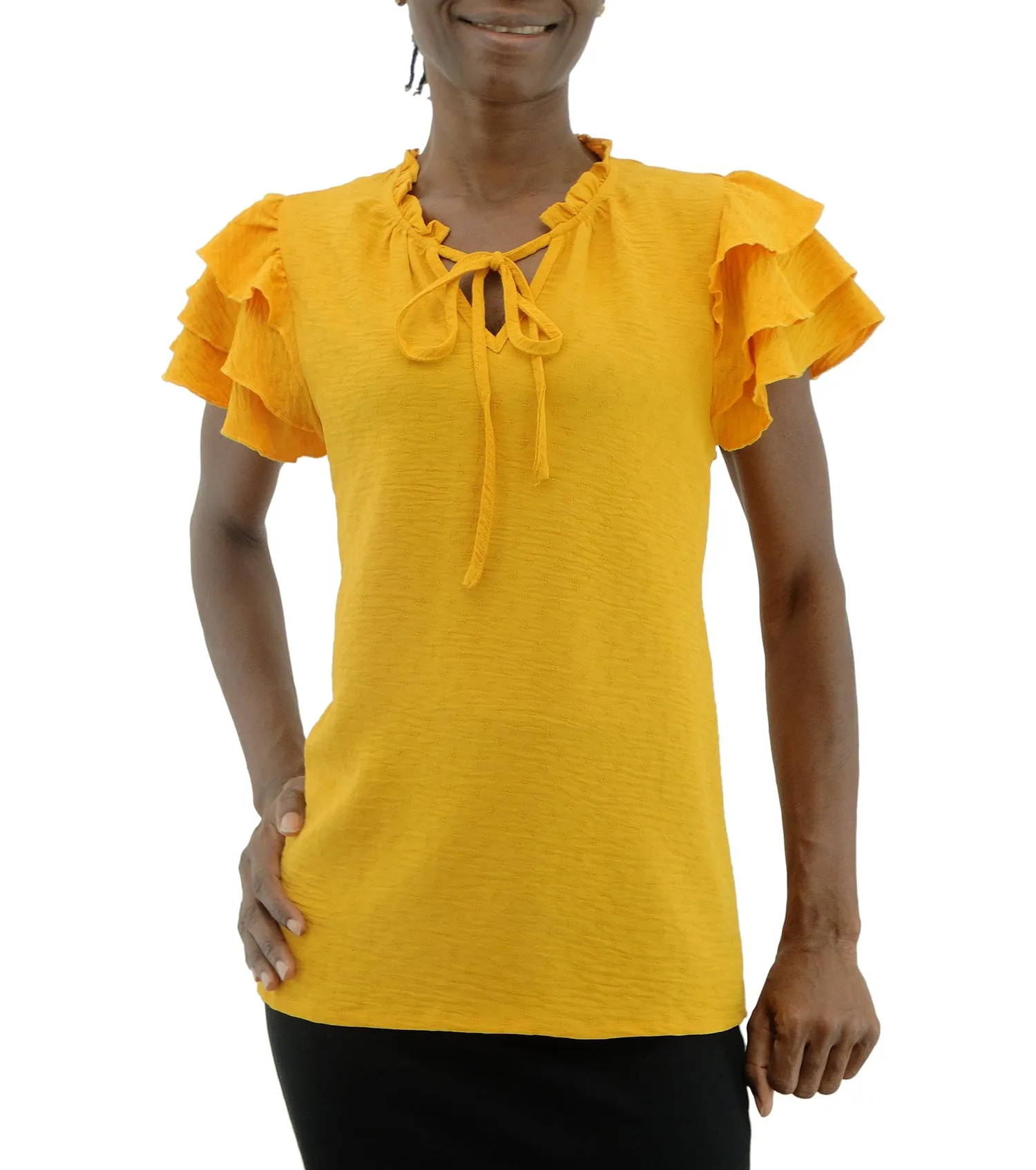 30015, Ladies' Runway Ready S/S Top-(S-XL)