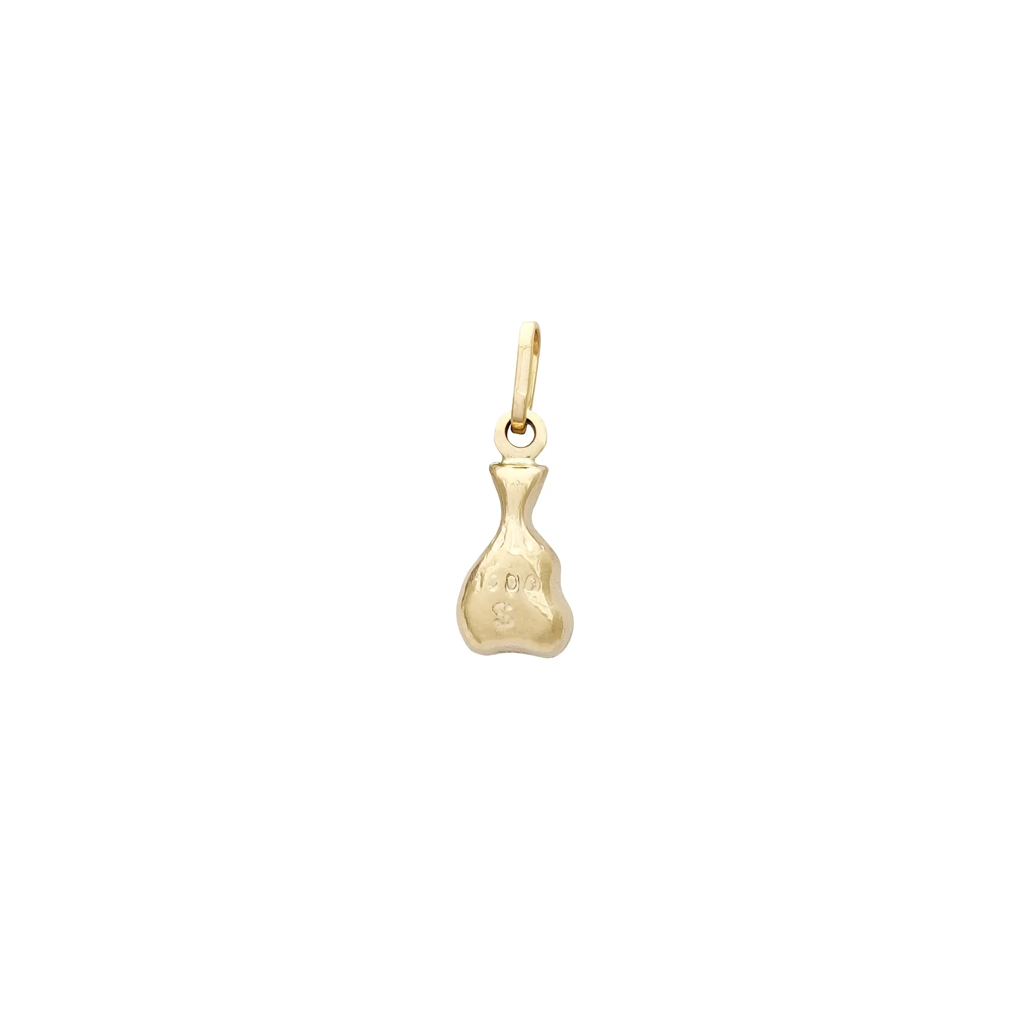 3D Mini Money Bag Pendant (14K)