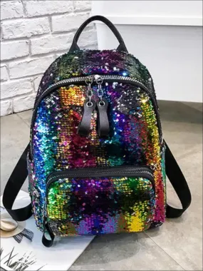 5" Multi-Color Sparkle Sequin Backpack