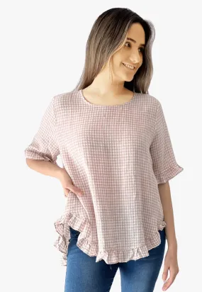 Amyic Womens Gingham Top