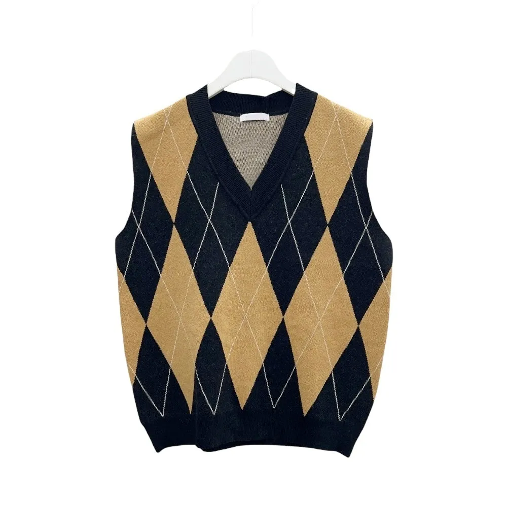 Argyle Knit Vest K0302