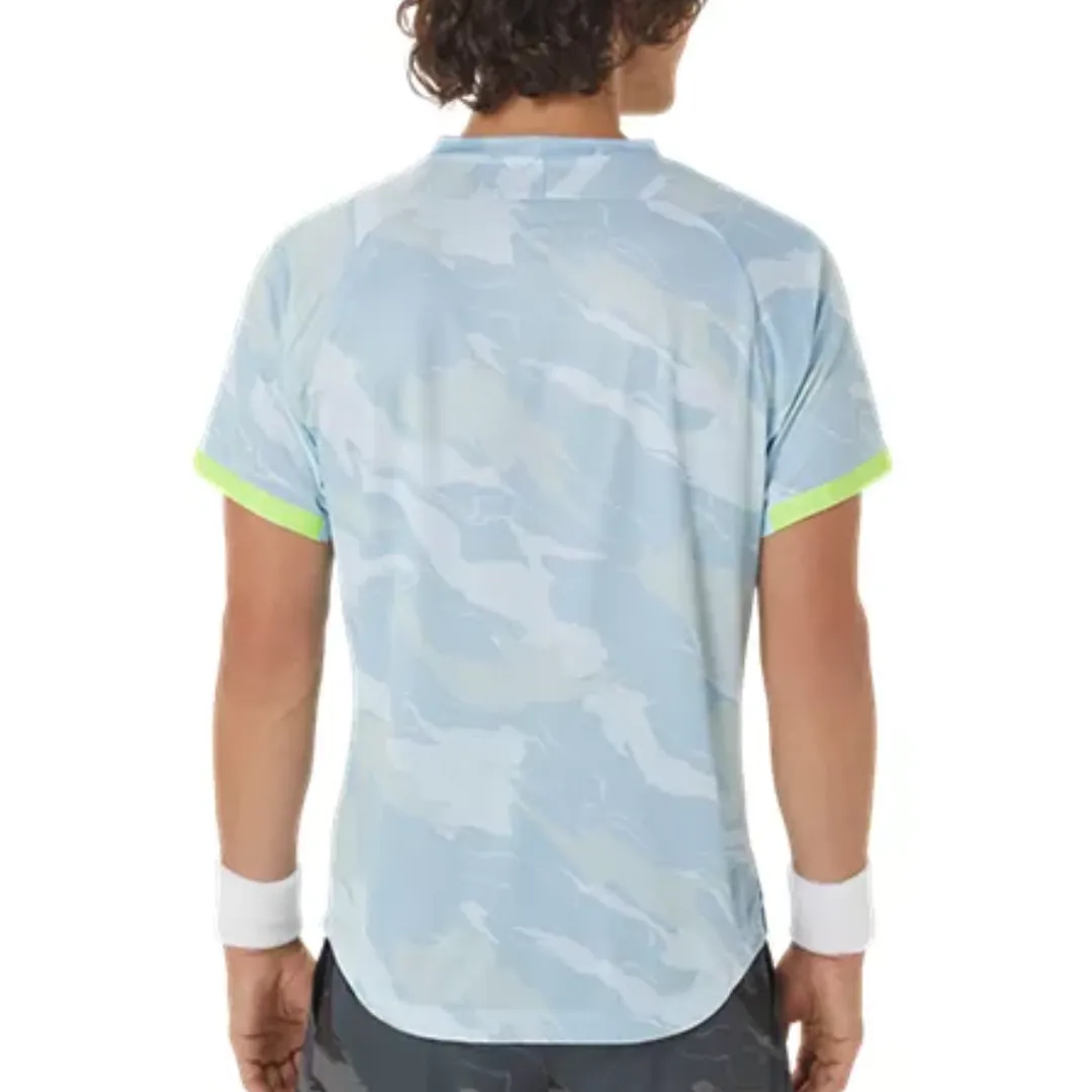 Asics Men Match Graphic SS Top - Soft Sky