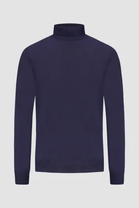 Barba Napoli Navy High Neck Ciclista Sweater