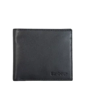 Barbour Colwell Leather Billfold Wallet Black / Cordovan