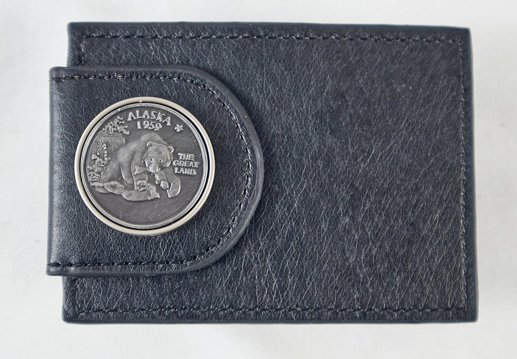 Bear Alaska Magnetic Money Clip Wallet