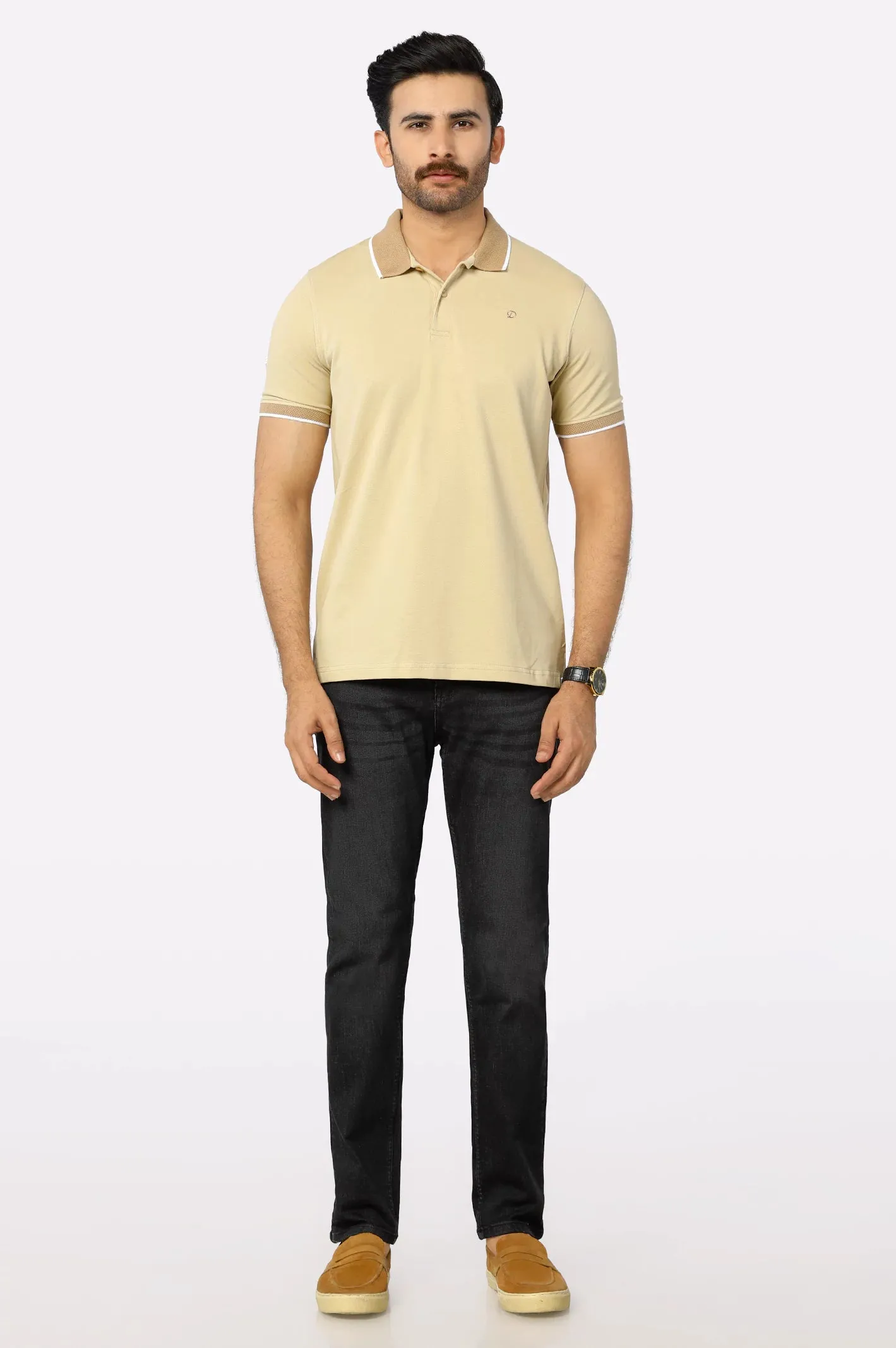 Beige Basic Polo