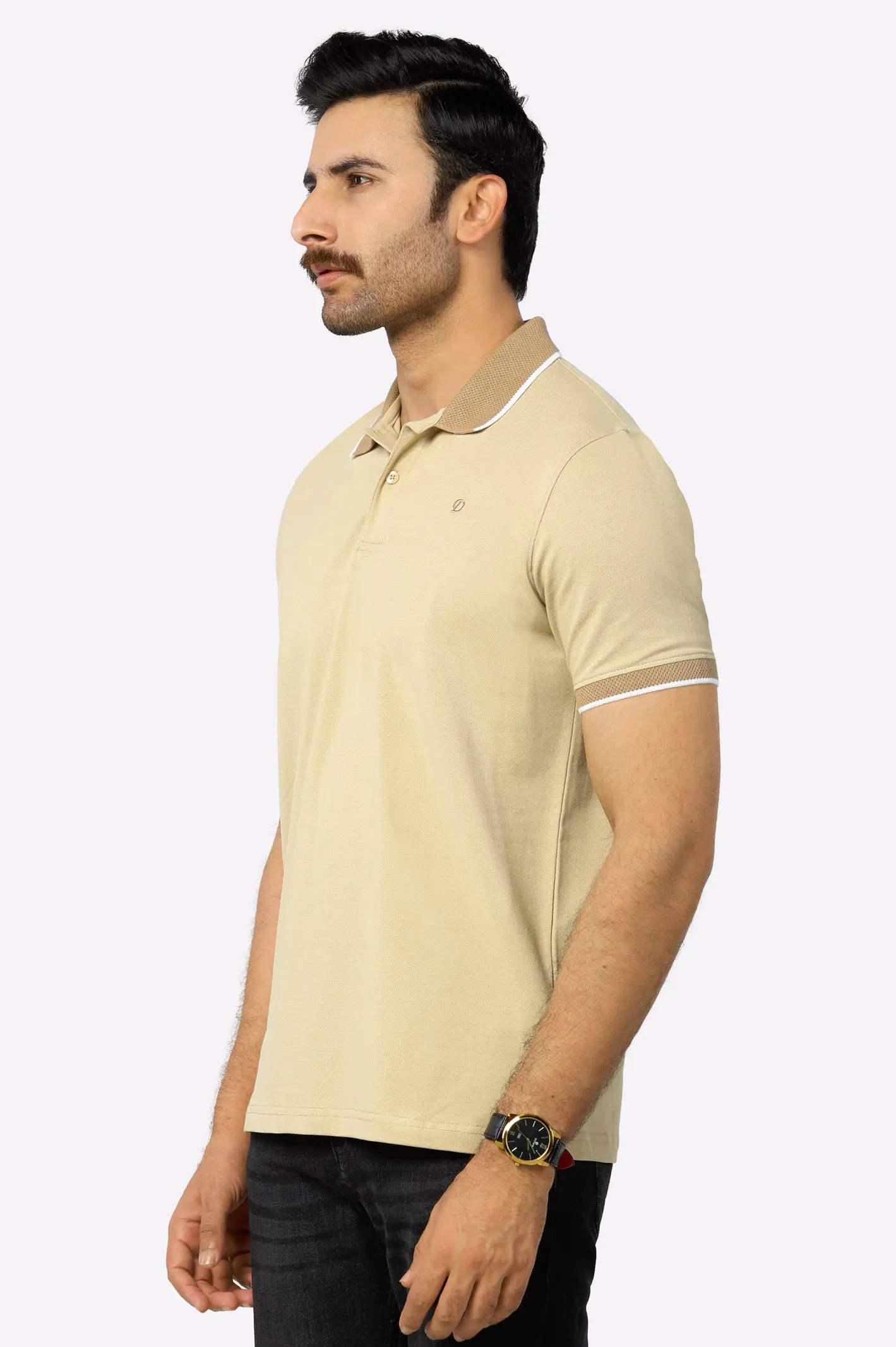 Beige Basic Polo