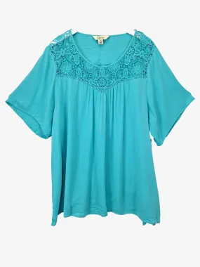 Beme Timeless Lace Yoke Top Size 26