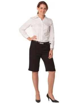 BENCHMARK Women's Poly/Viscose Stretch Knee Length Flexi Waist Shorts M9441