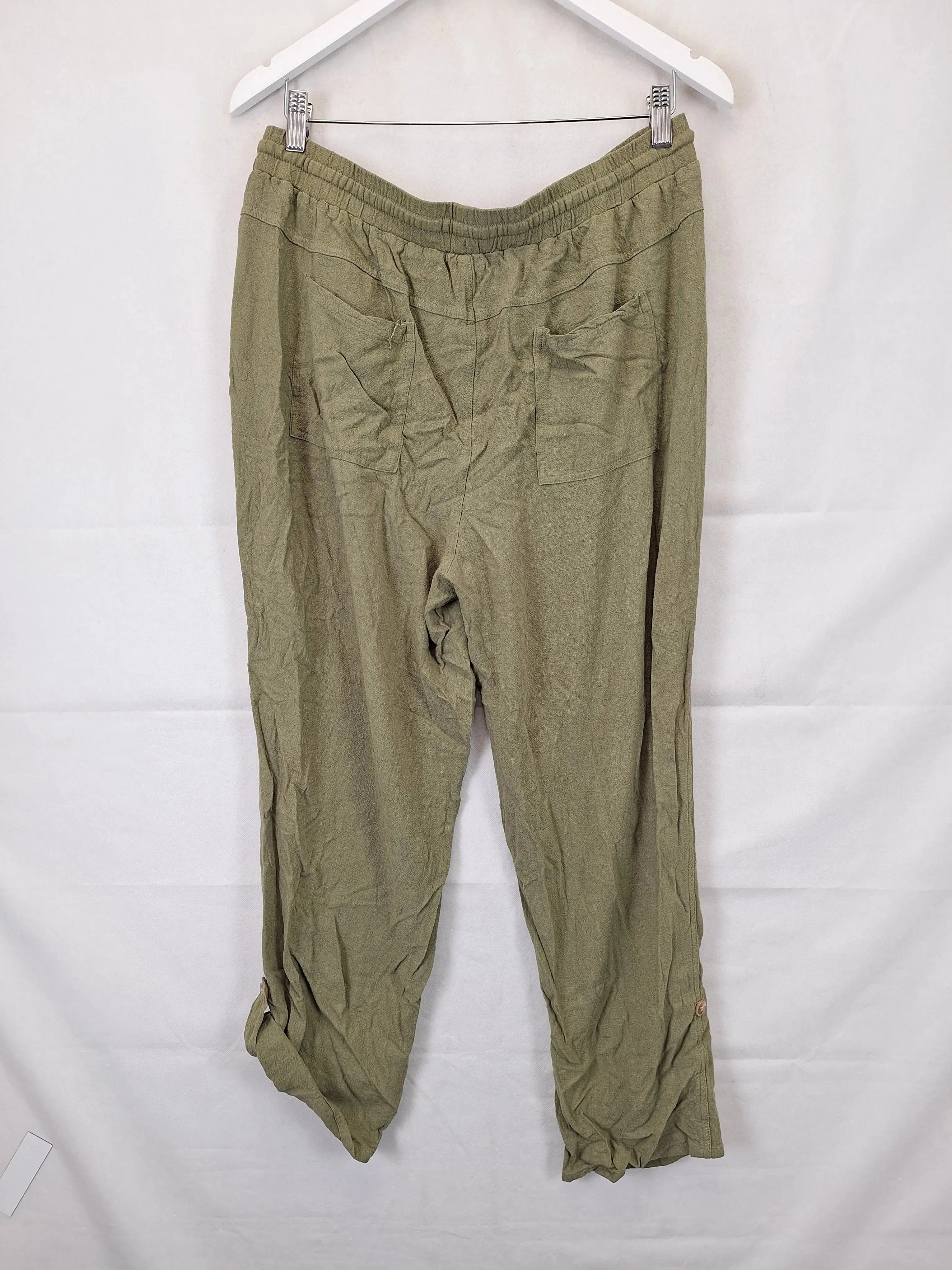 Betty Basics Olive Relaxed Safari Pants Size 16