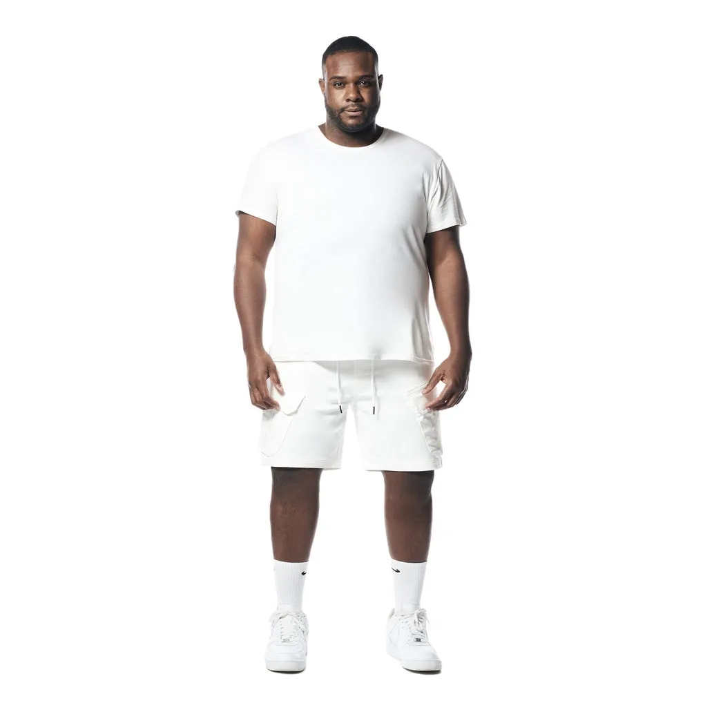 Big and Tall - Essential Knit Twill Cargo Shorts - White