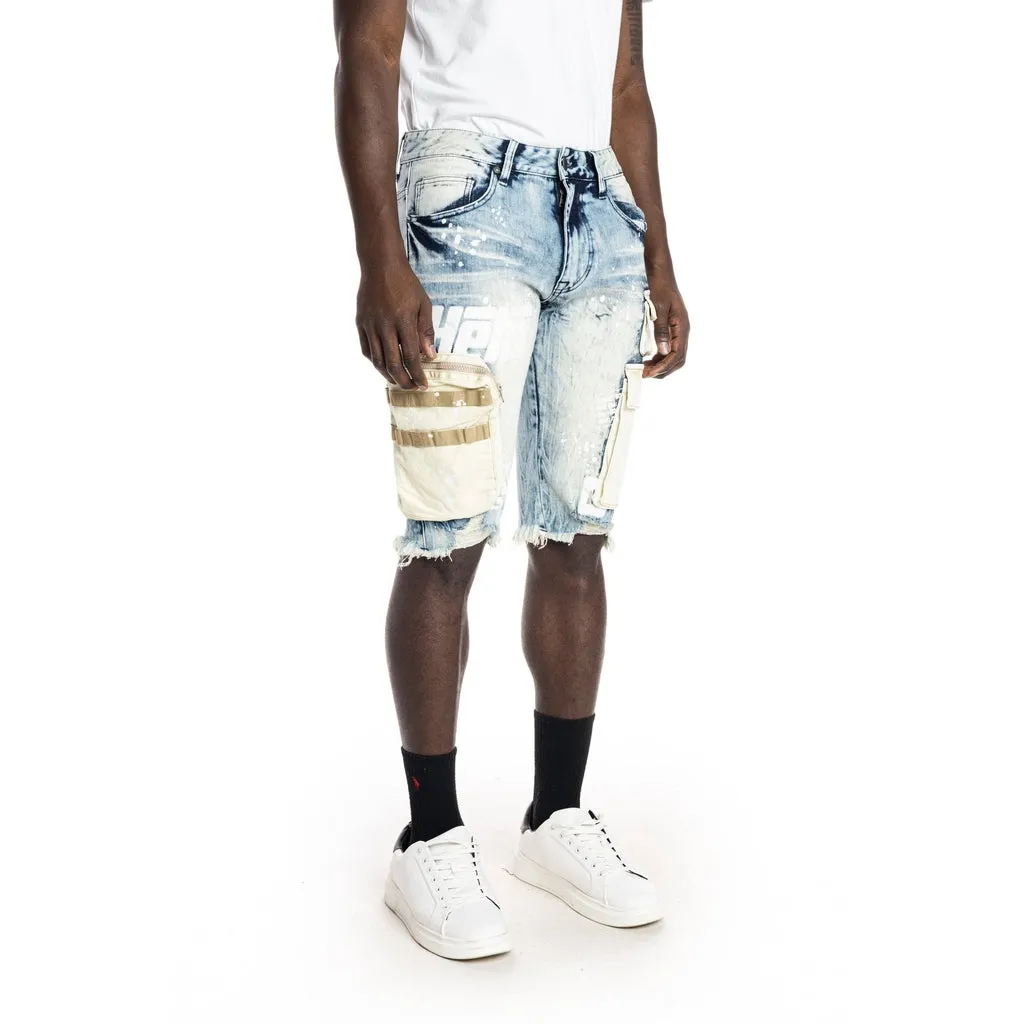 Big and Tall - Utility  Fashion Jean Shorts - Harvey Blue