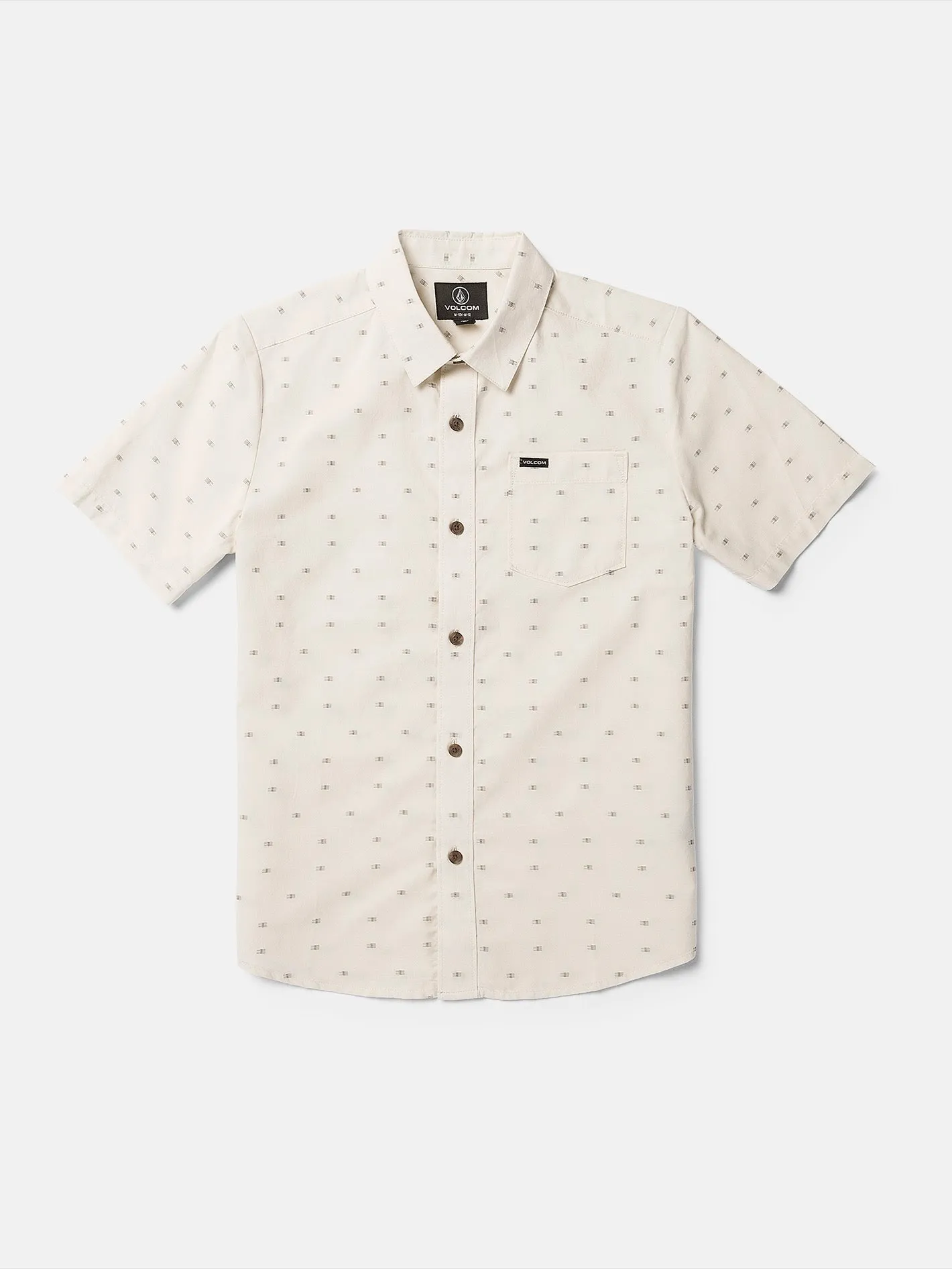 Big Boys Crownstone Short Sleeve Shirt - Off White