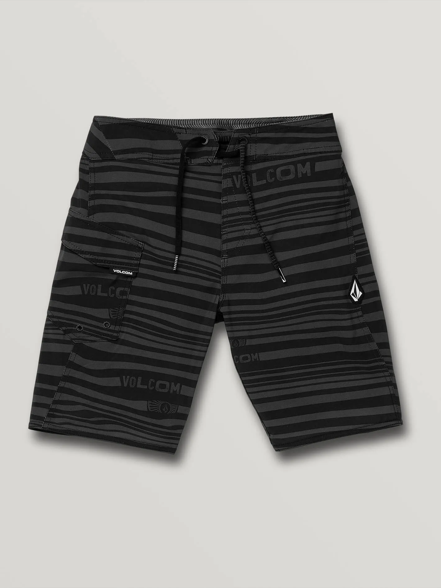 Big Boys Logo Stripe Mod-Tech Trunks - Black