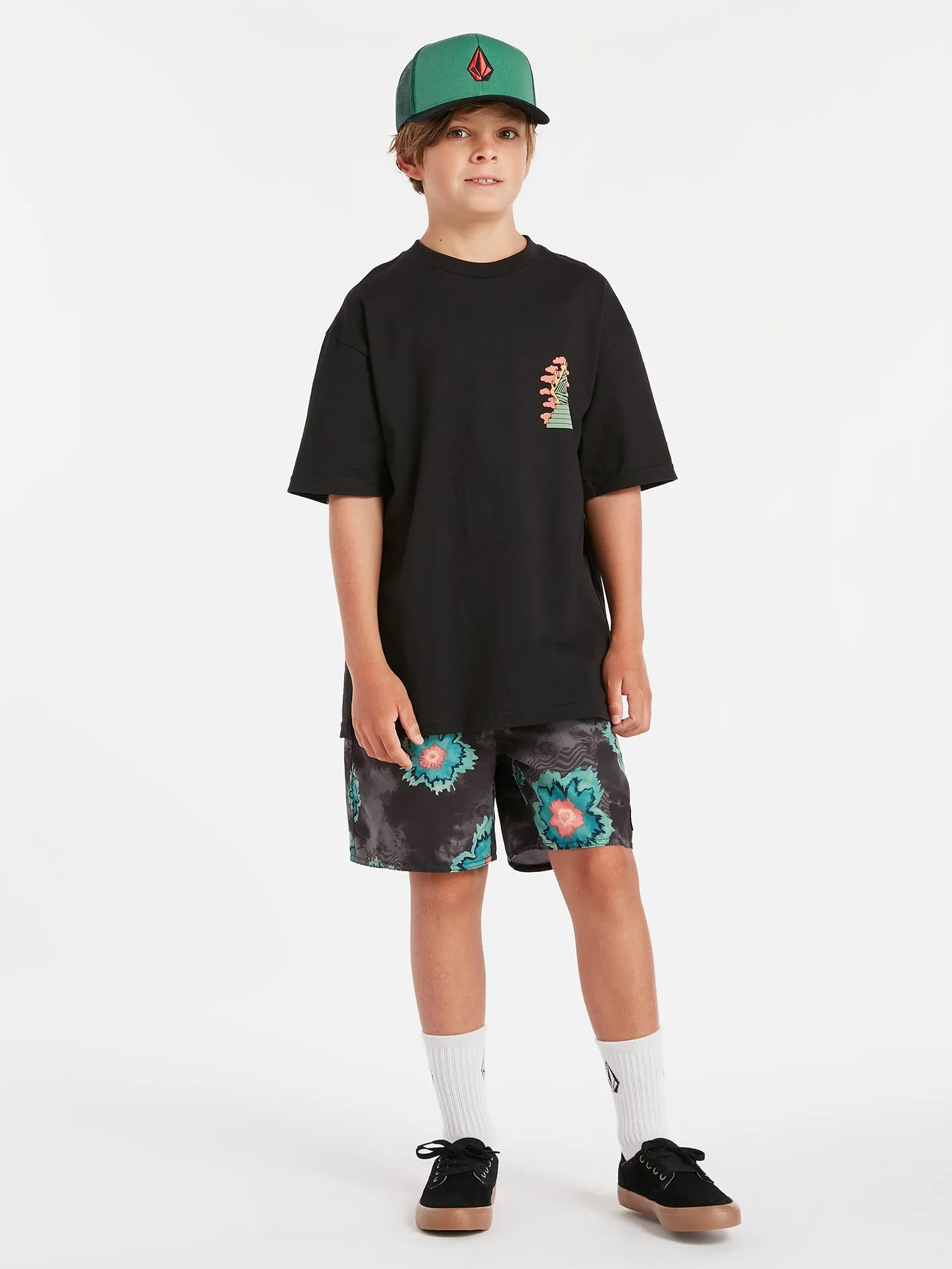 Big Boys Medal Petal Trunks - Black