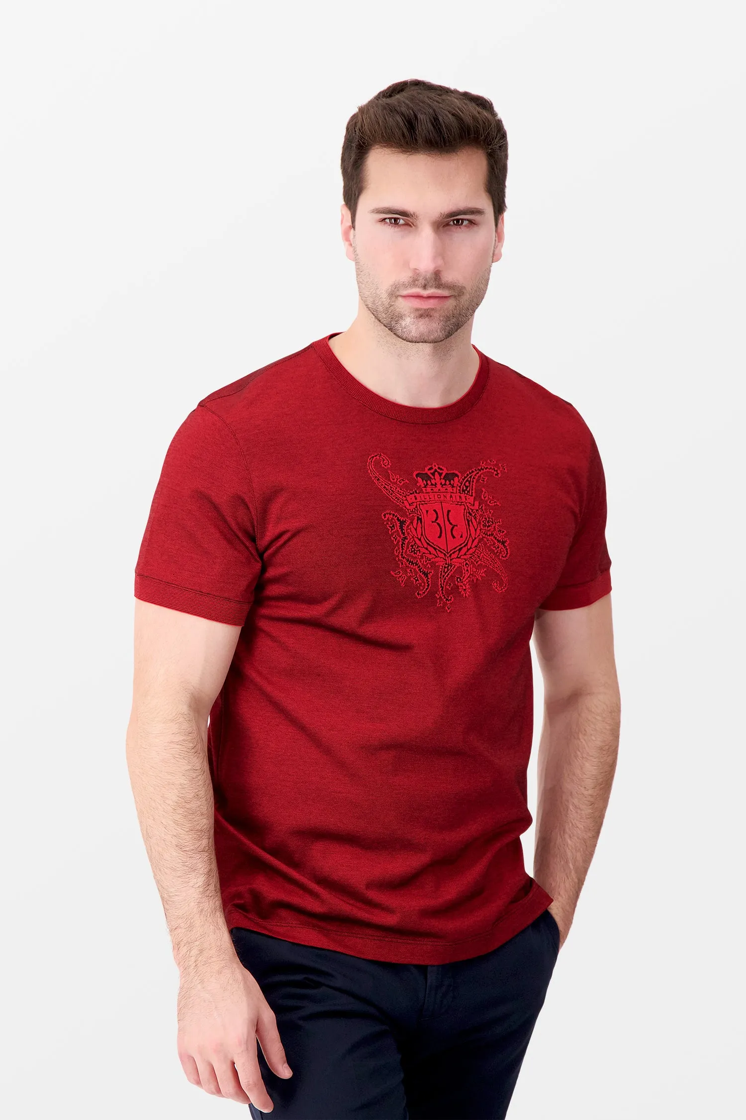 Billionaire Red SS Paisley T-Shirt