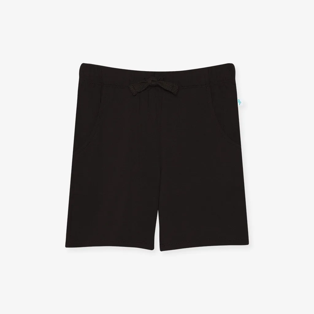 Black French Terry Shorts