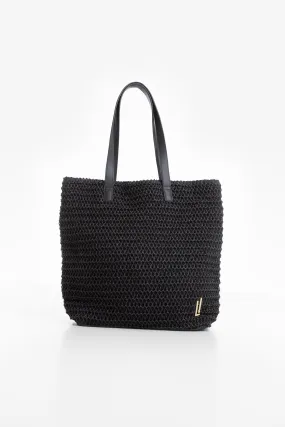 Black Straw Bag