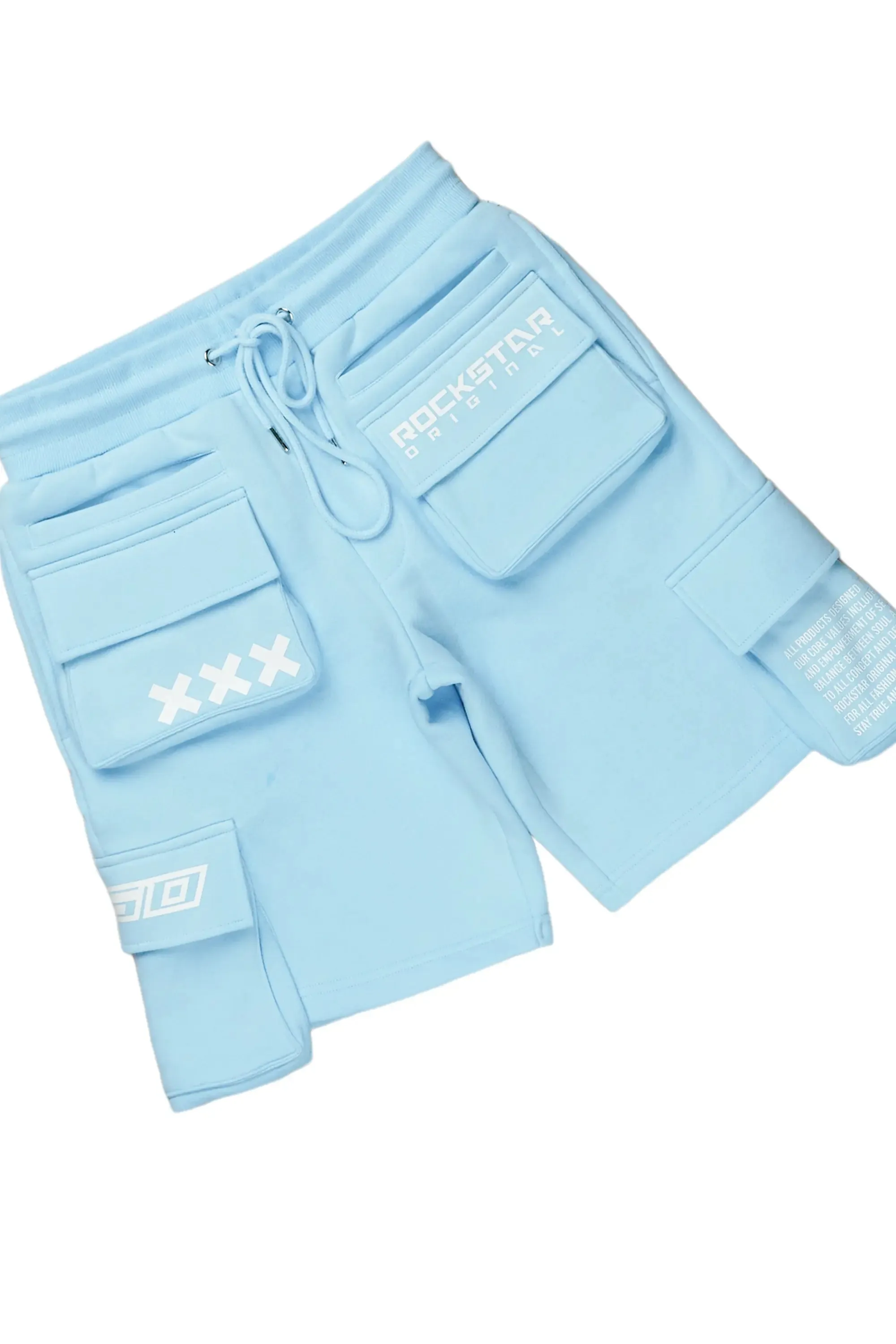 Boys Jash White/Blue Short Set