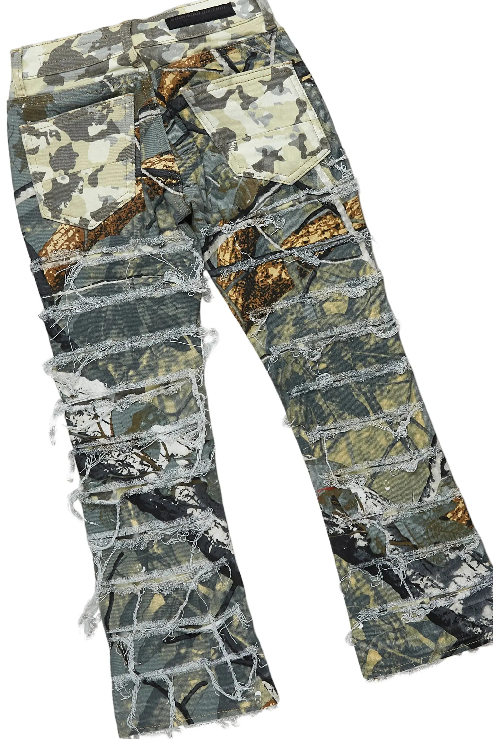 Boys Mateo Tree Camo T-Shirt/Stacked Flare Jean Set