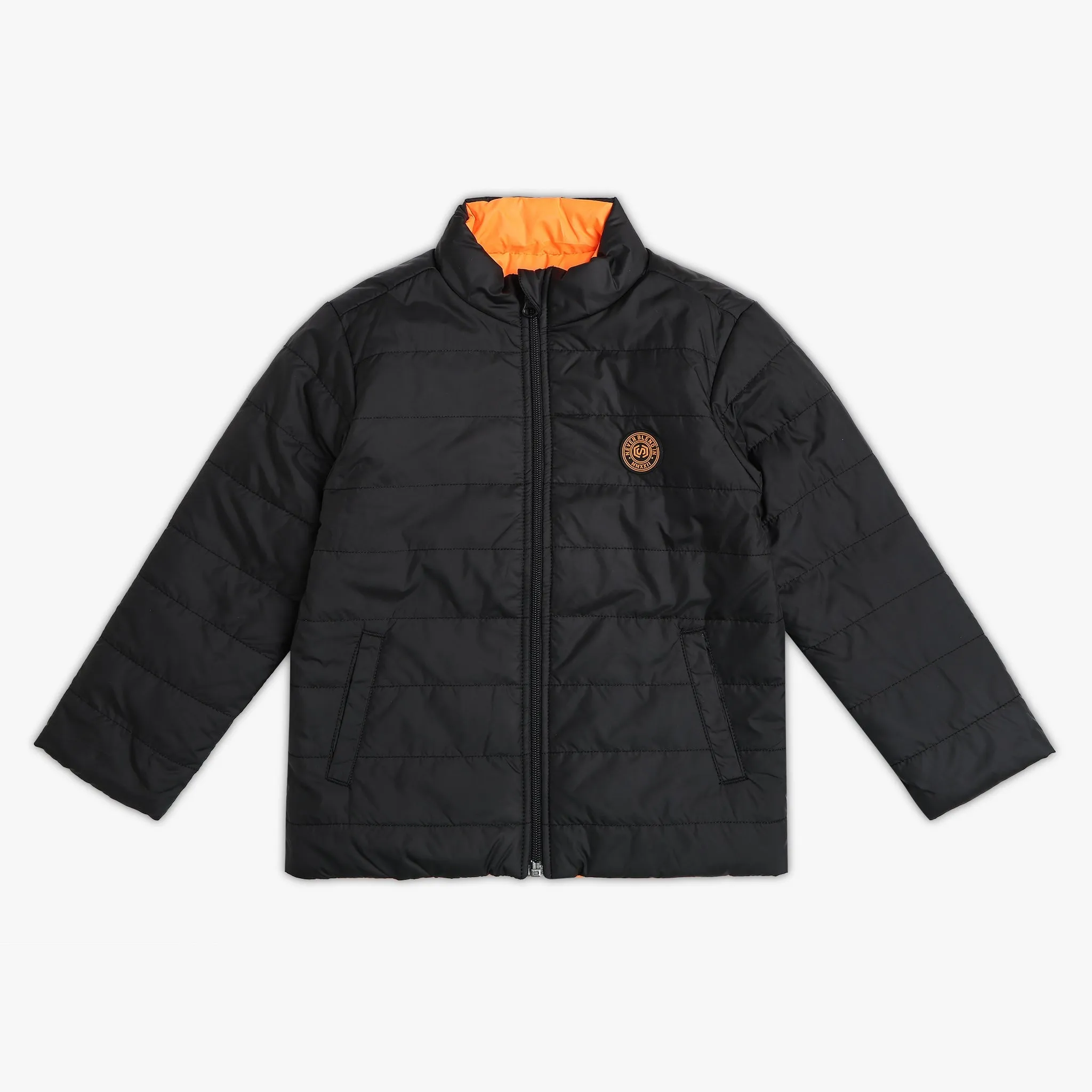 Boy's Regular Fit Solid Jacket