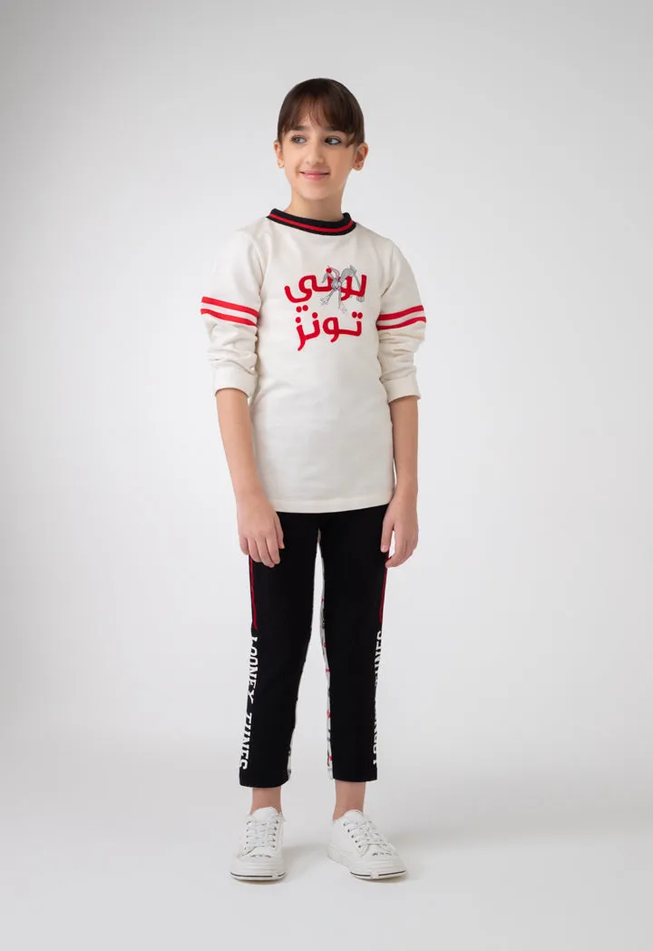 Bugs Bunny Arabic Letter Print Top