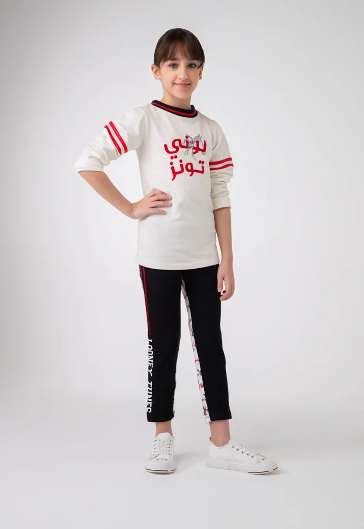 Bugs Bunny Arabic Letter Print Top