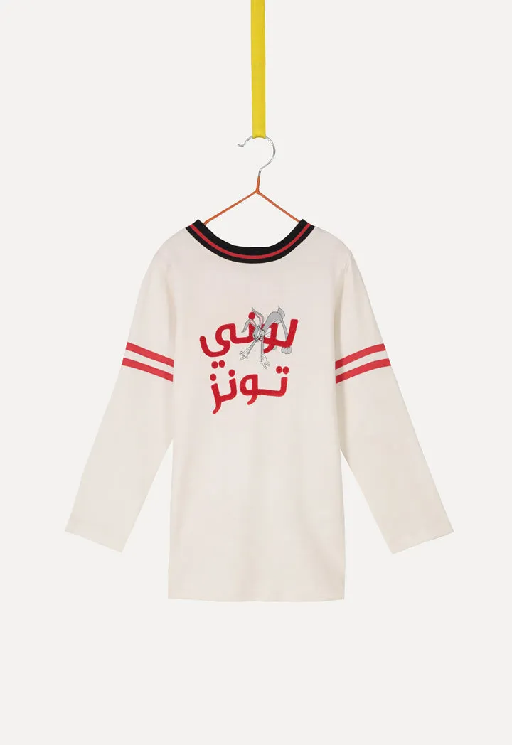 Bugs Bunny Arabic Letter Print Top