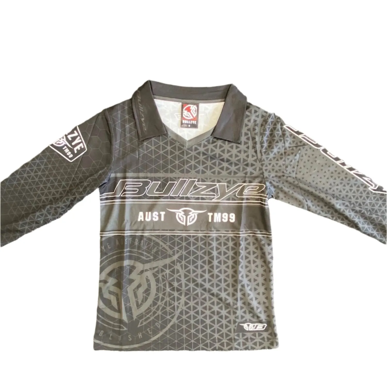 Bullzye Boys Peter Long Sleeve Fishing Tee-Black/Green