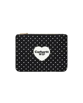 Canvas Graphic Zip Wallet - Heart Bandana Print