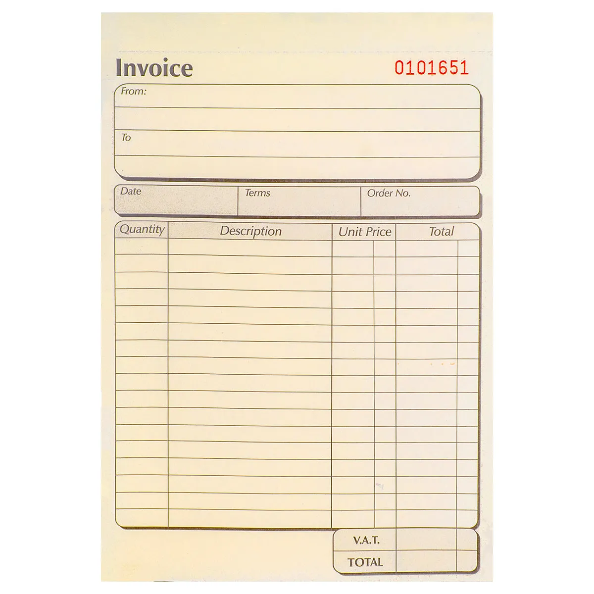 Carbonless Invoice Book 50 Duplicate Sets (3 Pack)