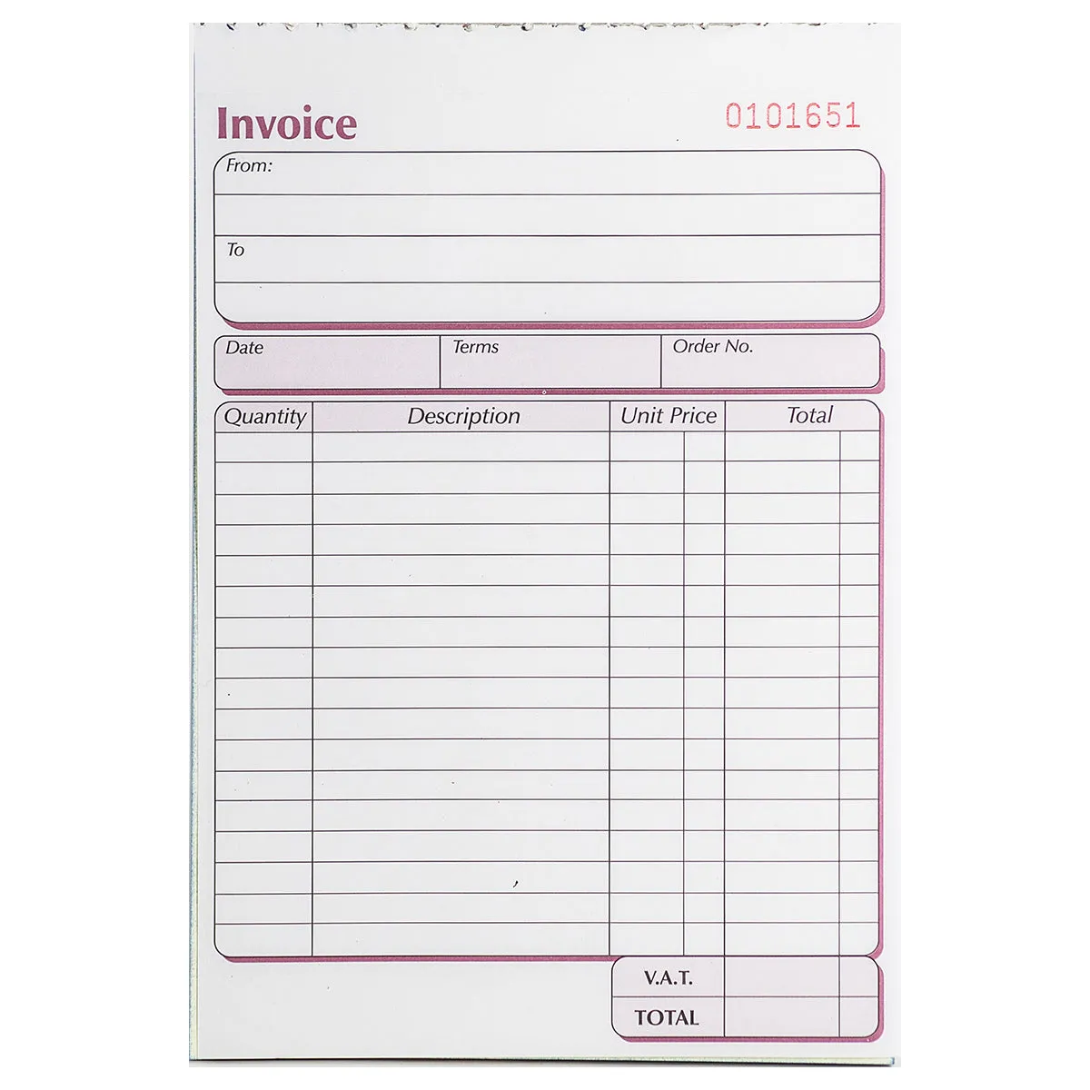 Carbonless Invoice Book 50 Duplicate Sets (3 Pack)