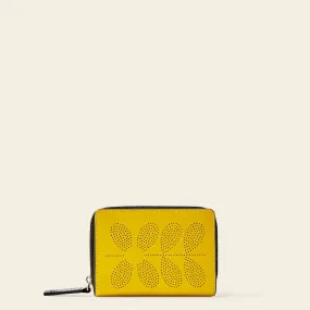 Celia Medium Wallet - Daffodil Punched Flower