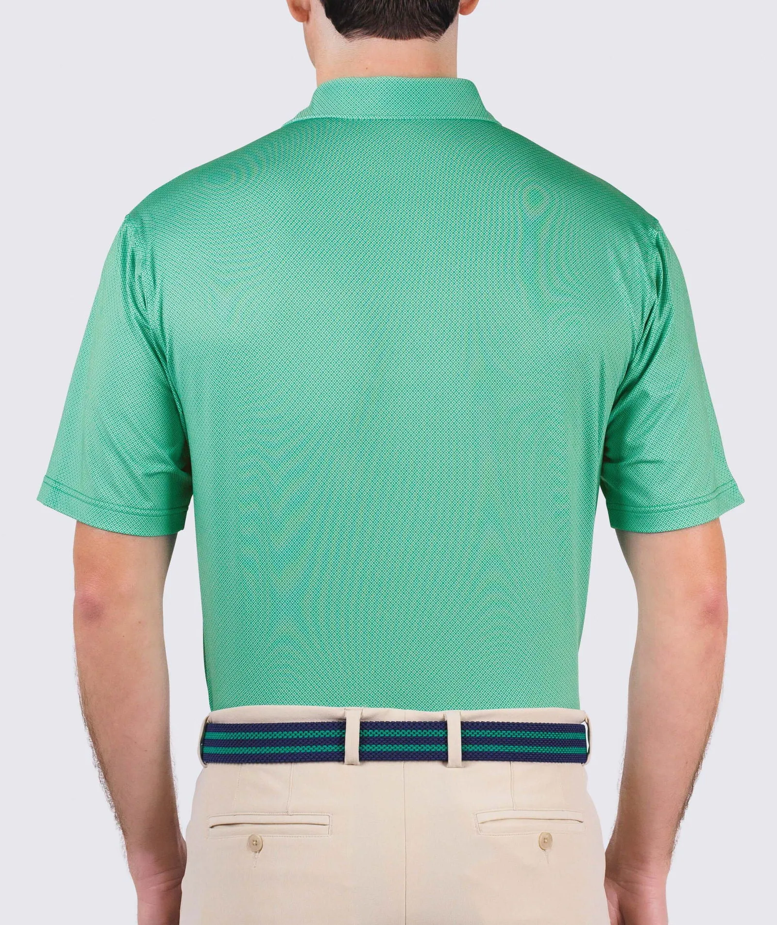 Clarence Mini Diamond Jacquard Performance Polo