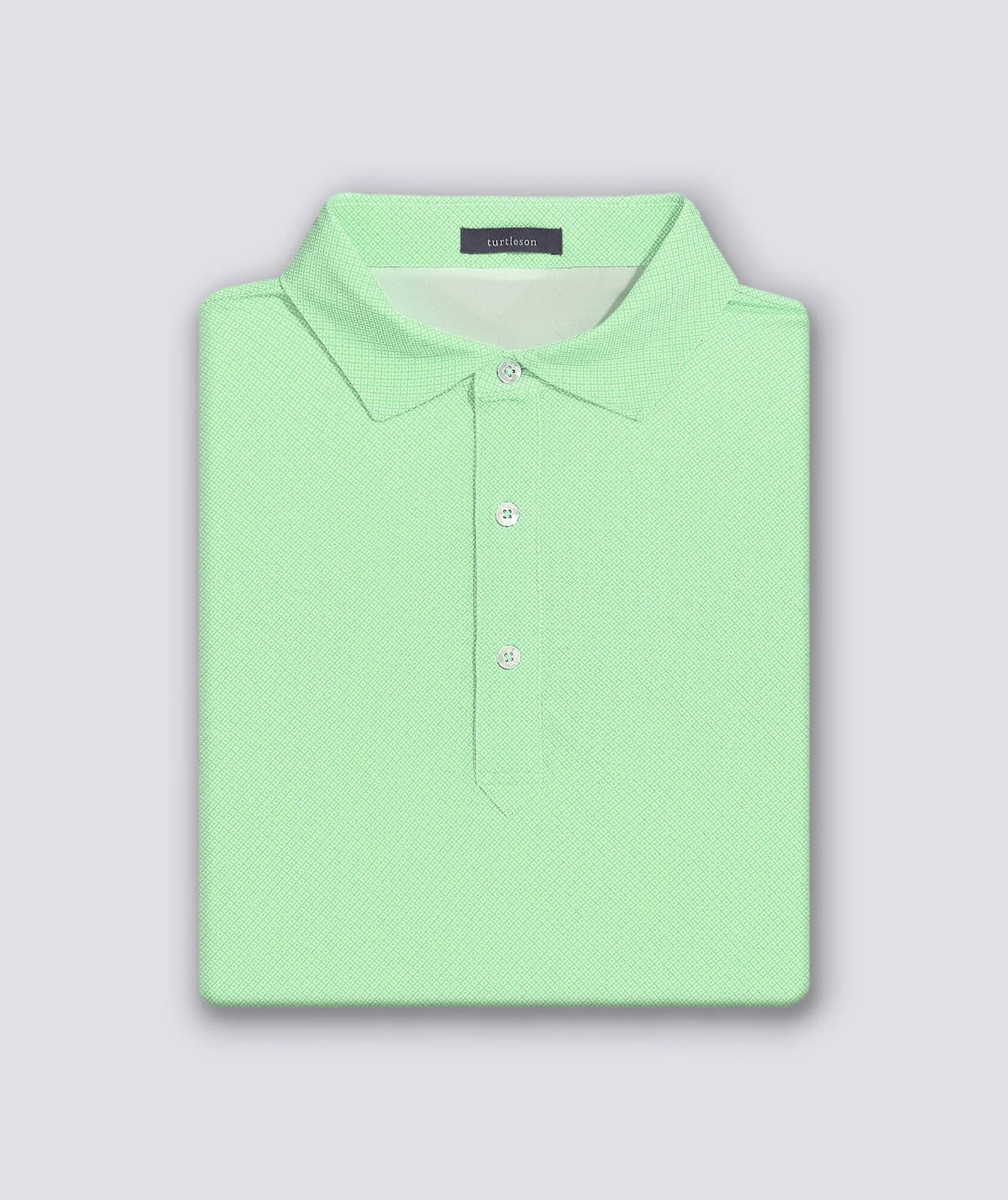 Clarence Mini Diamond Jacquard Performance Polo