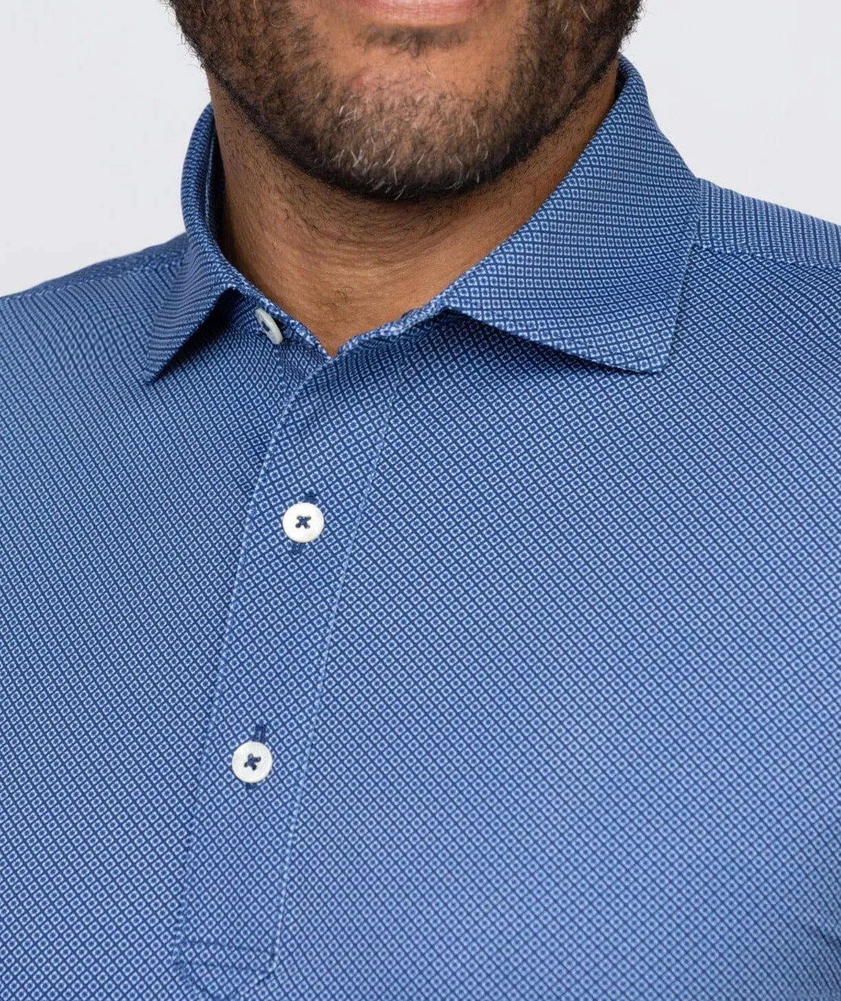 Clarence Mini Diamond Jacquard Performance Polo