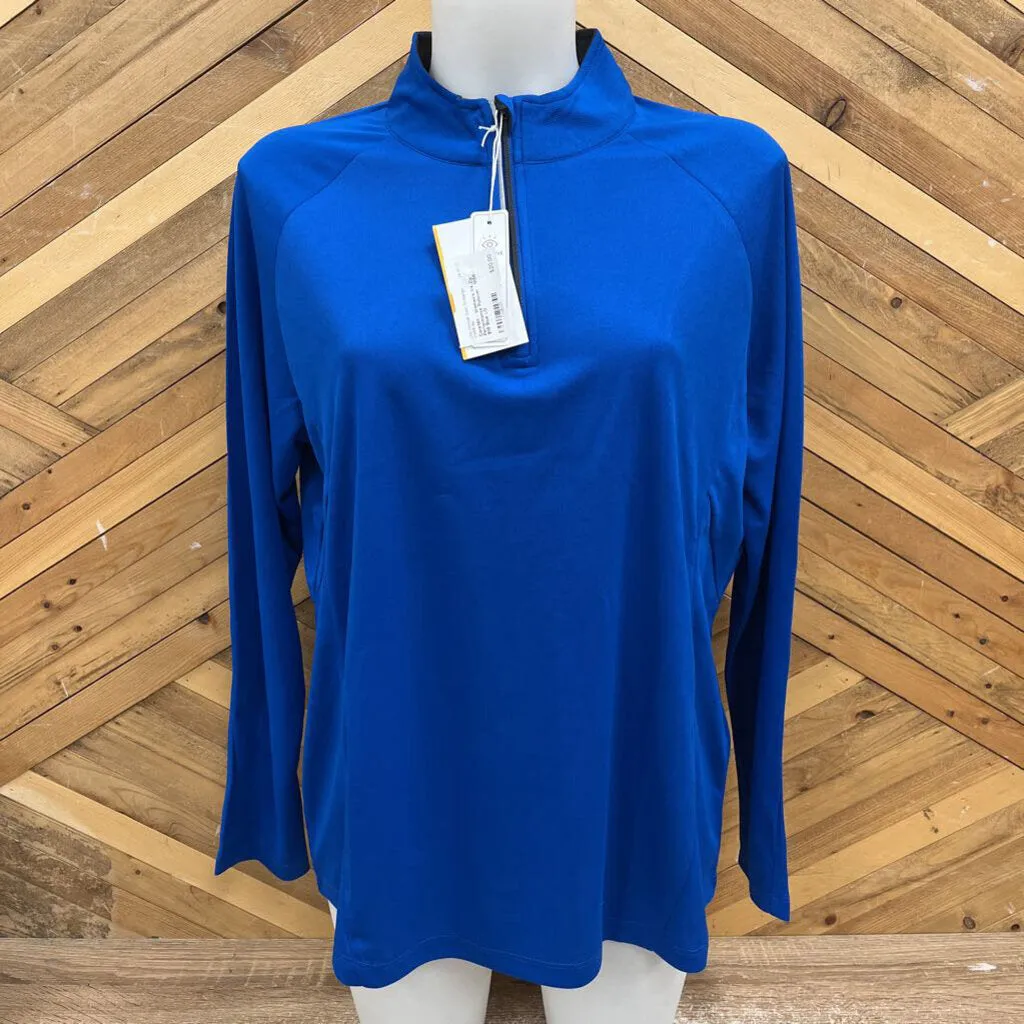 Core365 - Women's 1/4-Zip Performance Pullover - MSRP $39: Blue-women-LG