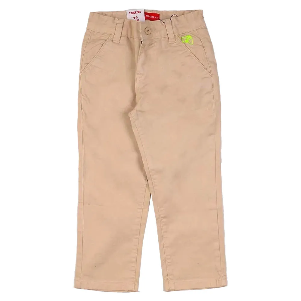 Cotton Pant For Boys - Beige