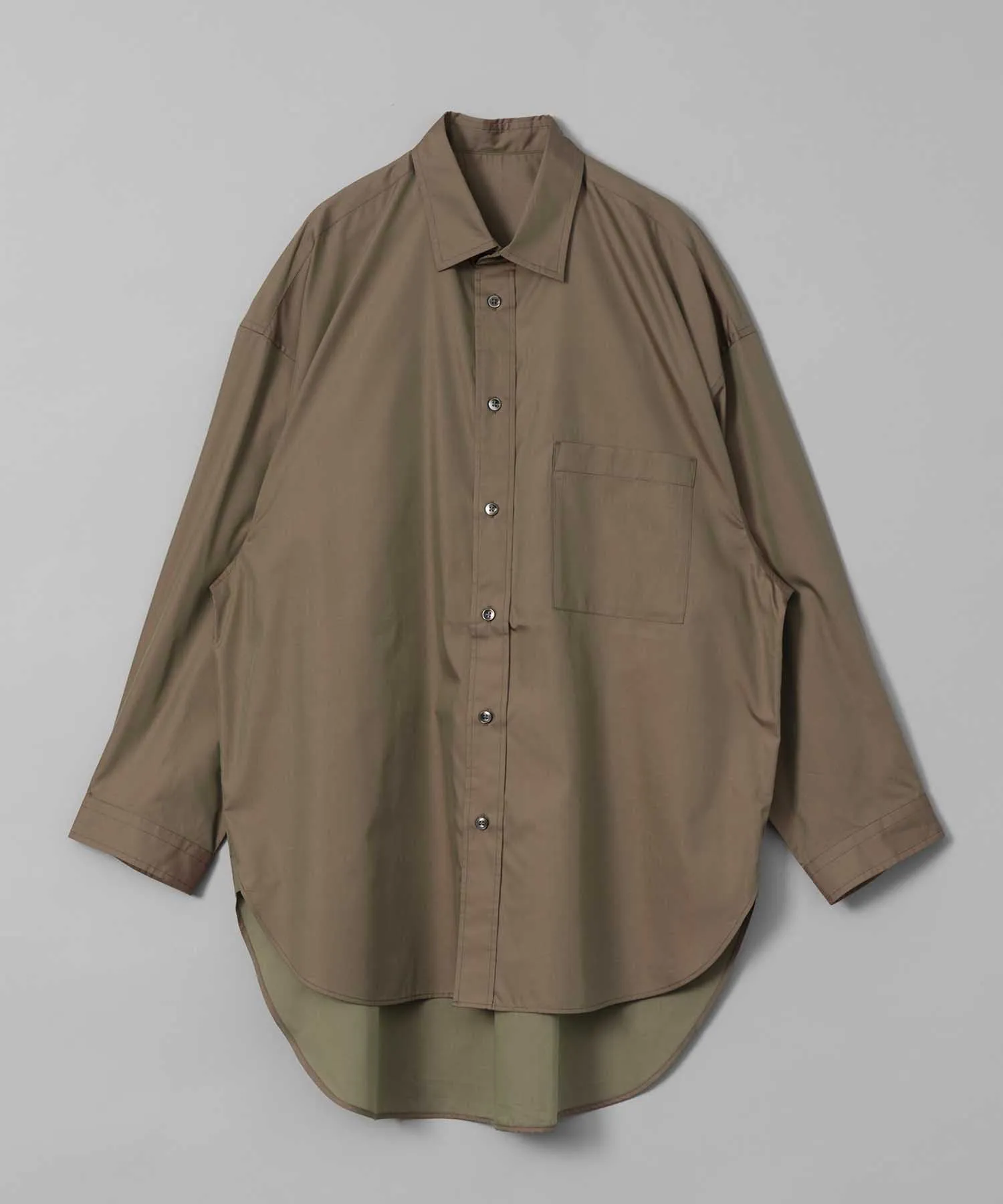 Cotton Silk Prime-Over Shirt Coat