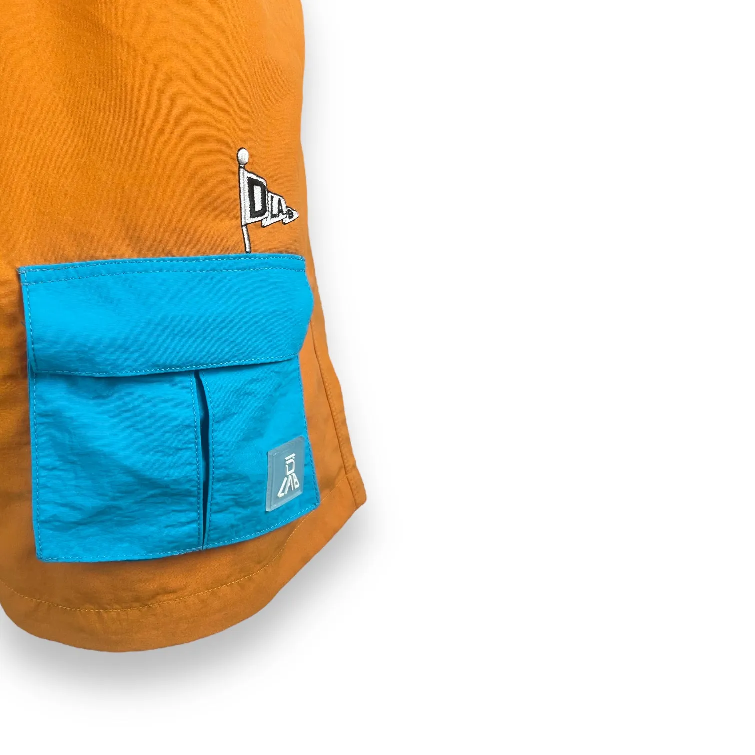 DLAB Hybrid Shorts Orange Blue Pocket