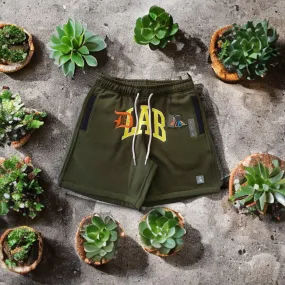 DLAB "SCRPT” SweatShort Olive Green