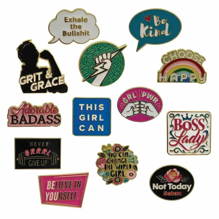 Enamel Power Pins - Several Styles