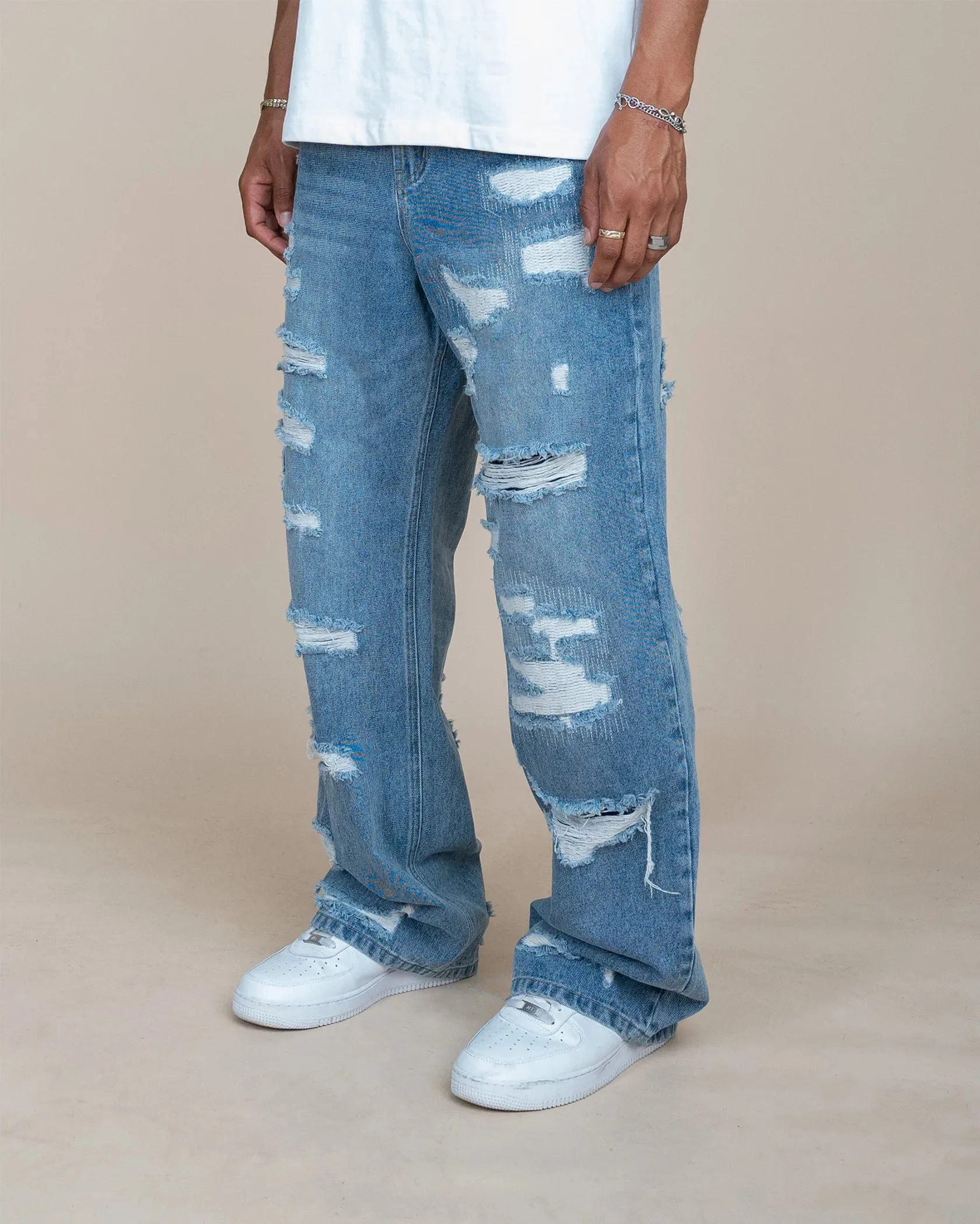 EPTM PALADIN WIDE LEG JEANS DENIM BLUE