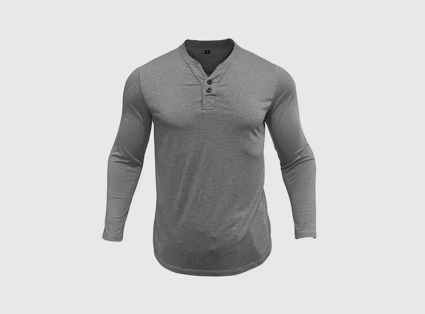 FitVille Men's Crew Neck Long-Sleeve Shirt