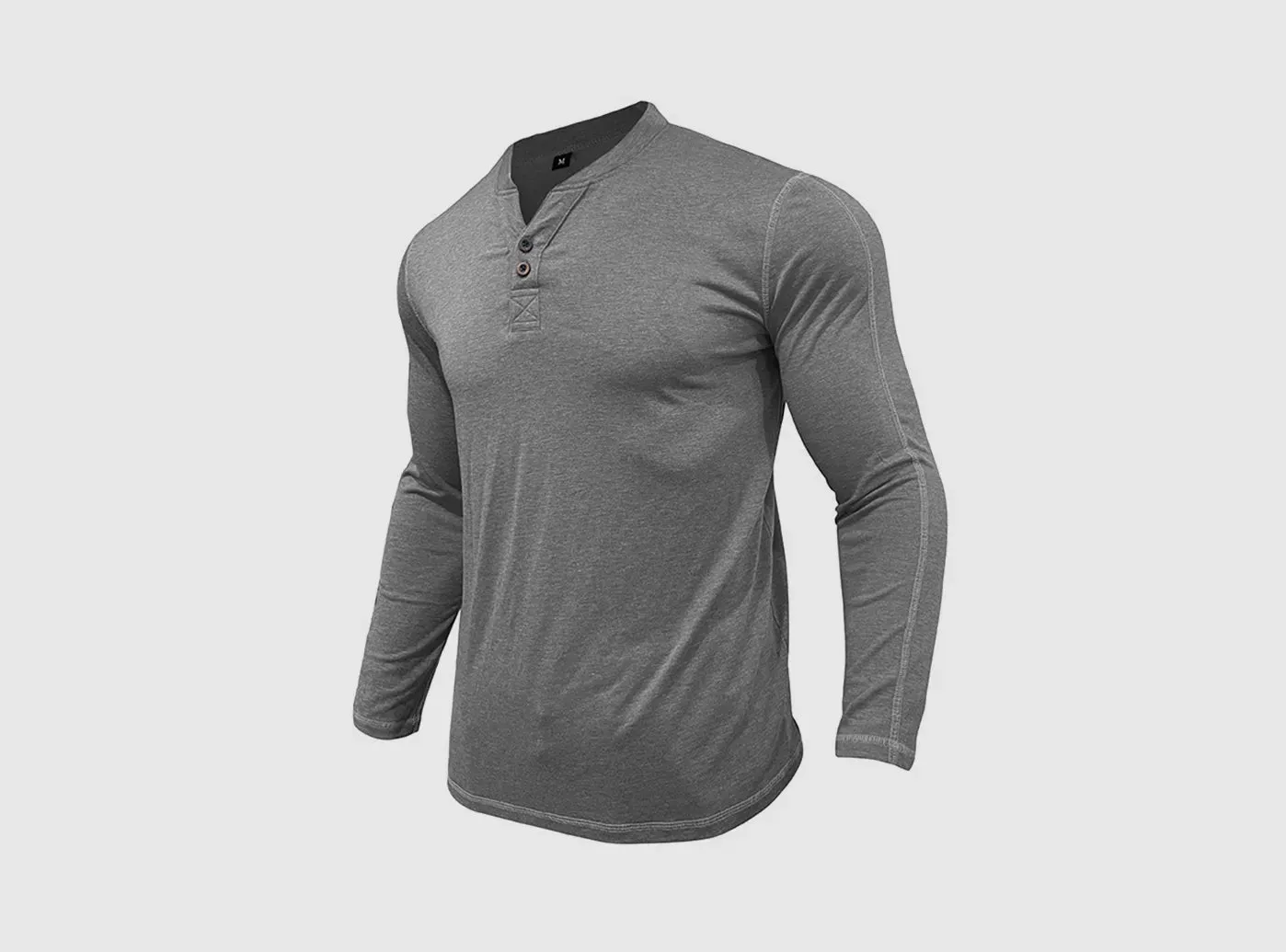 FitVille Men's Crew Neck Long-Sleeve Shirt