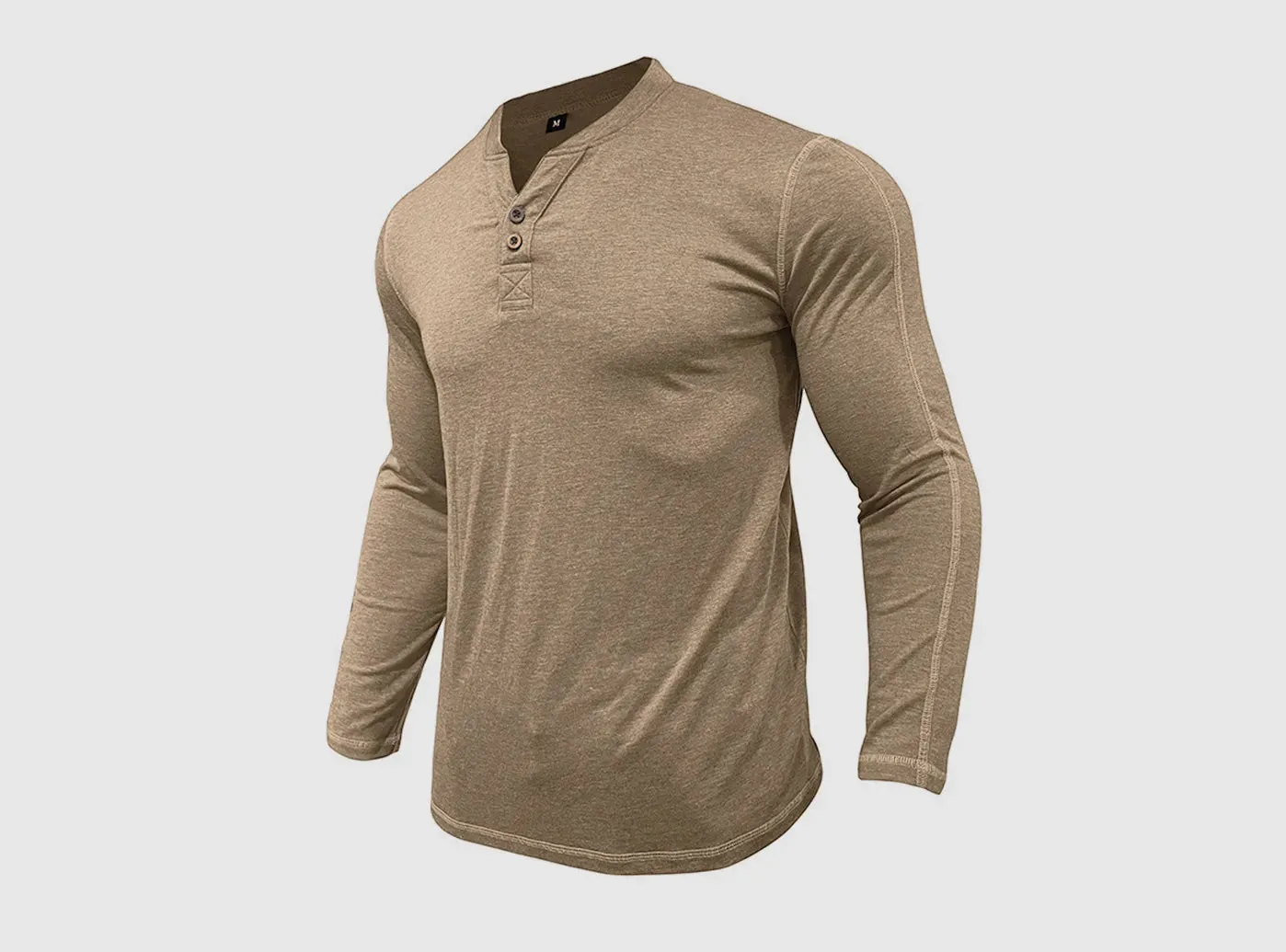 FitVille Men's Crew Neck Long-Sleeve Shirt