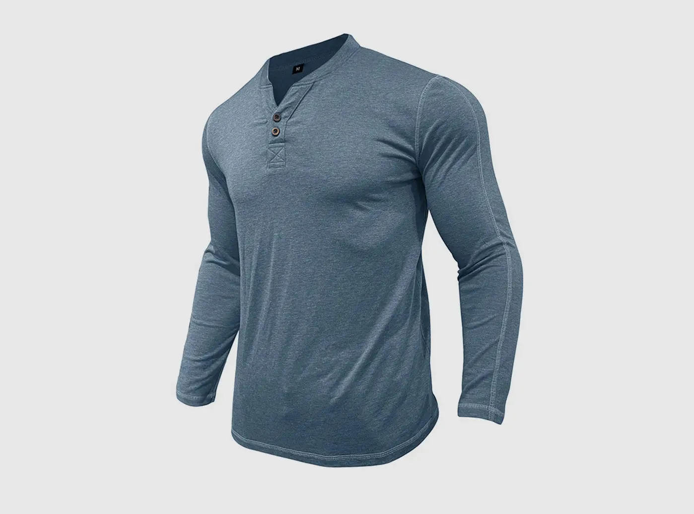 FitVille Men's Crew Neck Long-Sleeve Shirt